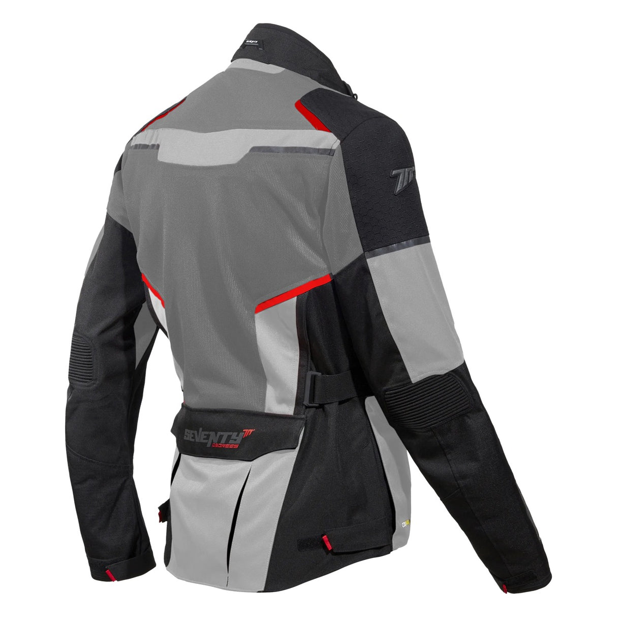 Chaqueta de moto de verano Seventy Degrees SD-JT70 Atacama negra, gris y roja - vista 2