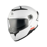 Casco de moto integral MT Helmets Thunder 4 SV Solid A0 blanco perla acabado brillo