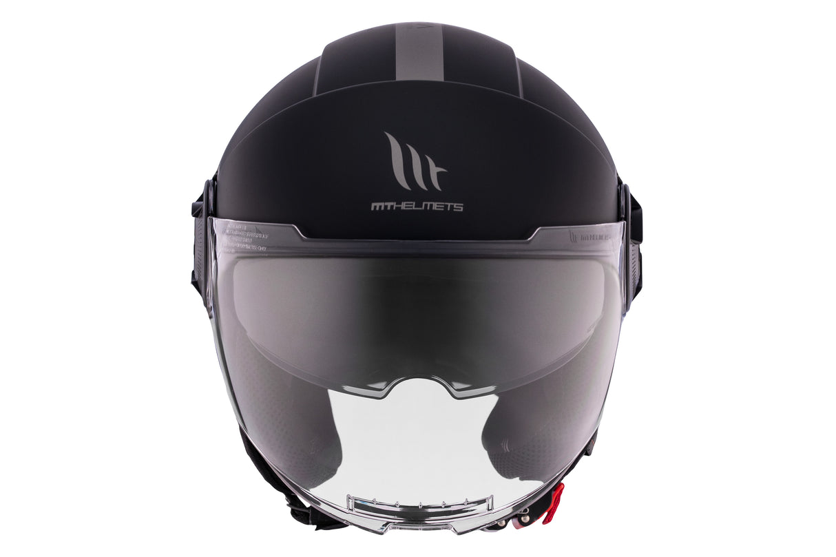 Casco de moto jet MT Helmets Viale SV S Solid A1 negro acabado mate - vista 3