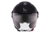 Casco de moto jet MT Helmets Viale SV S Solid A1 negro acabado mate - vista 3