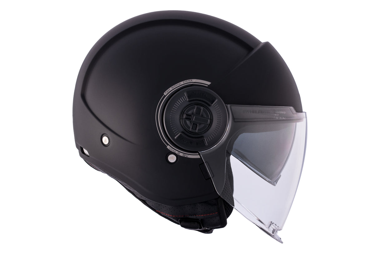 Casco de moto jet MT Helmets Viale SV S Solid A1 negro acabado mate - vista 5