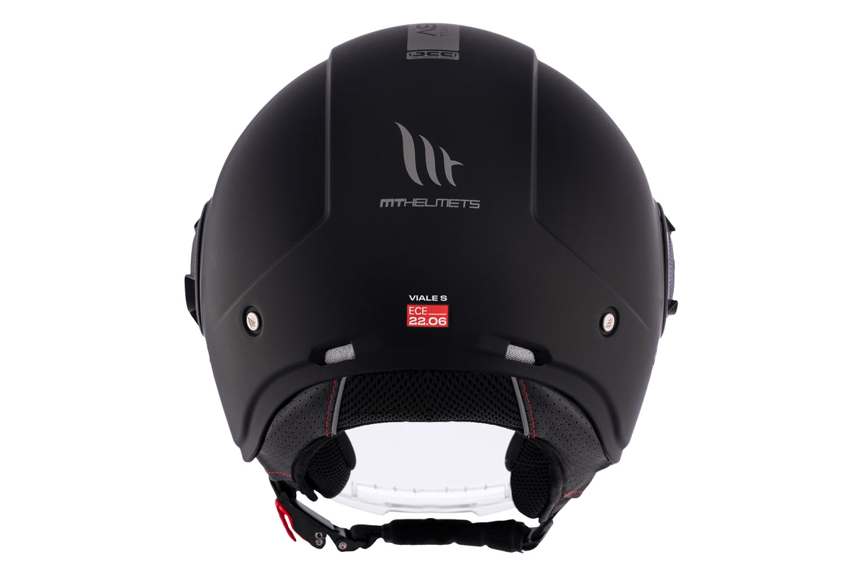 Casco de moto jet MT Helmets Viale SV S Solid A1 negro acabado mate - vista 7