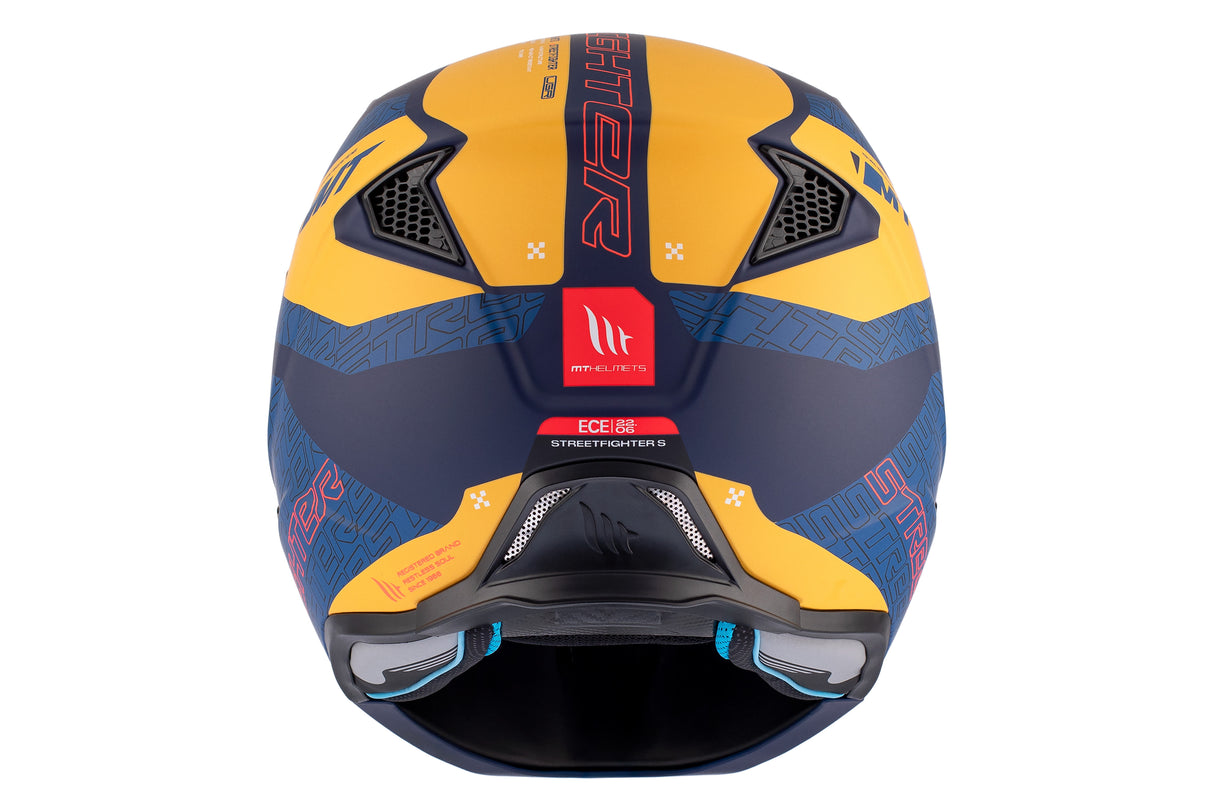 Casco de trial MT Helmets Streetfighter SV S Totem C3 amarillo acabado mate - vista 7