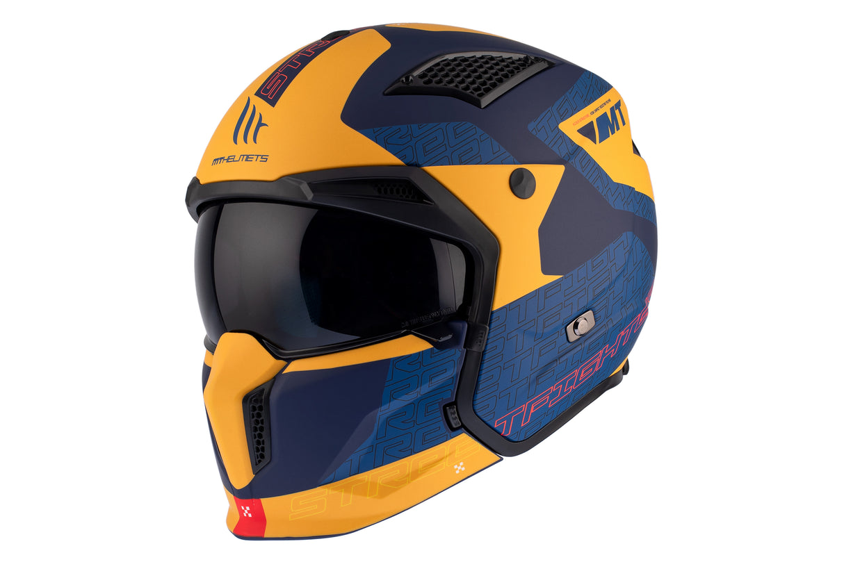 Casco de trial MT Helmets Streetfighter SV S Totem C3 amarillo acabado mate - vista 11
