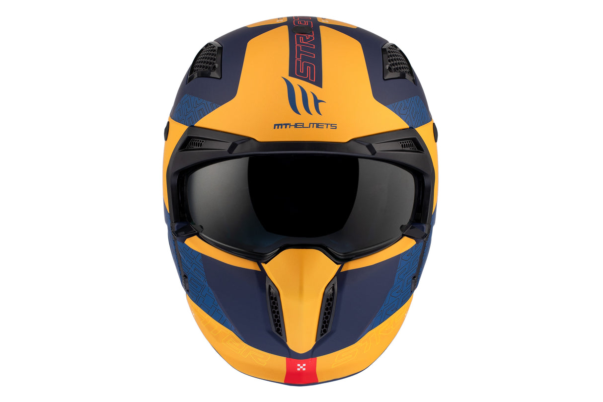 Casco de trial MT Helmets Streetfighter SV S Totem C3 amarillo acabado mate - vista 14