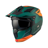 Casco de trial MT Helmets Streetfighter SV S Totem C6 verde acabado mate