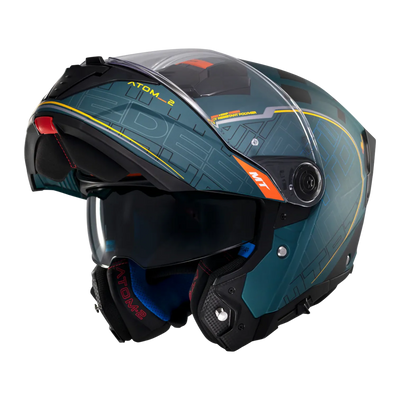 Casco de moto modular MT Helmets Atom 2 SV Destiny C6 acabado mate