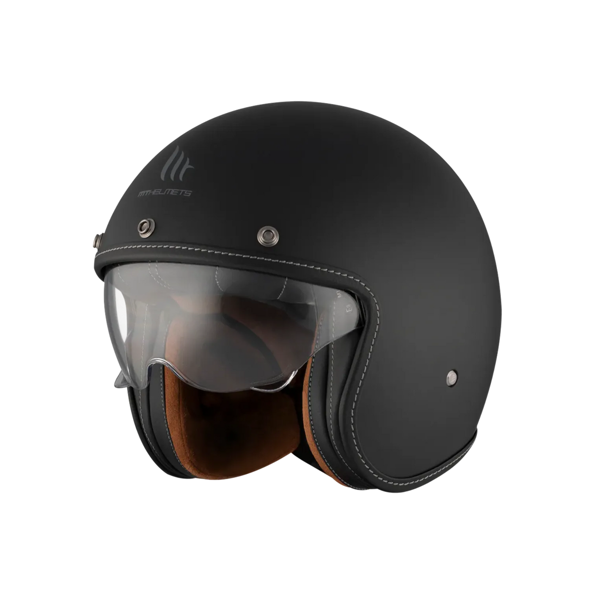 Casco de moto jet MT Helmets Lemans 2 SV S Solid A1 acabado mate