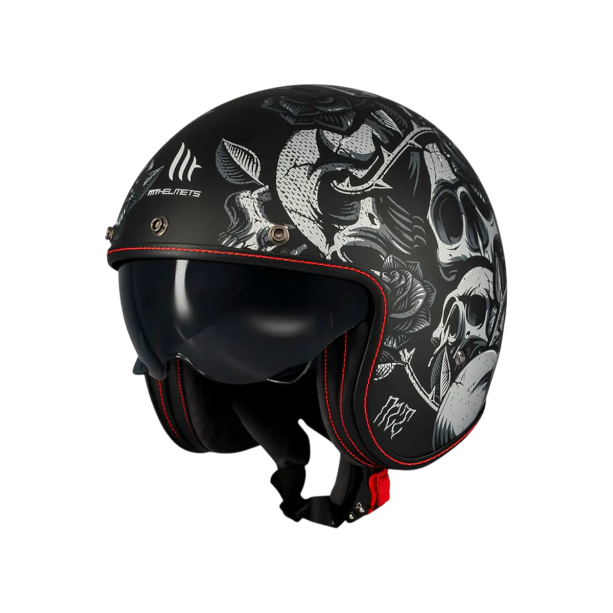 Casco de moto jet MT Helmets Lemans 2 SV S Breakout B2 acabado mate