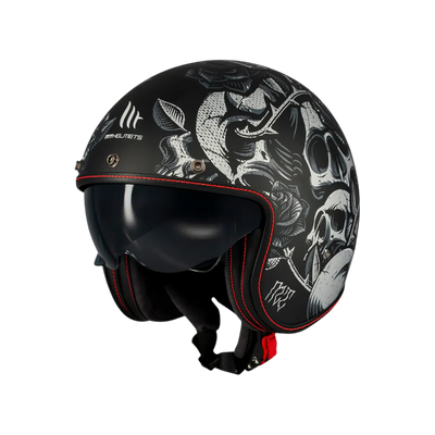 Casco de moto jet MT Helmets Lemans 2 SV S Breakout B2 acabado mate