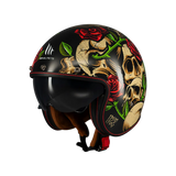 Casco de moto jet MT Helmets Lemans 2 SV S Breakout B9 acabado brillo