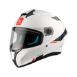 Casco de moto integral MT Helmets Targo S Solid A0 blanco perla acabado brillo