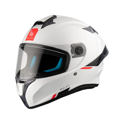 Casco de moto integral MT Helmets Targo S Solid A0 blanco perla acabado brillo