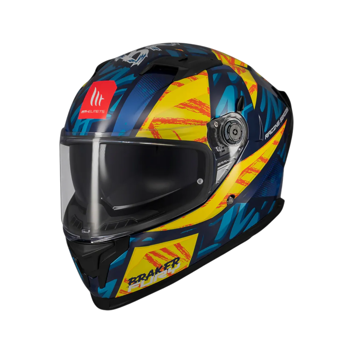 Casco de moto integral MT Helmets Braker SV Fury C17 acabado brillo