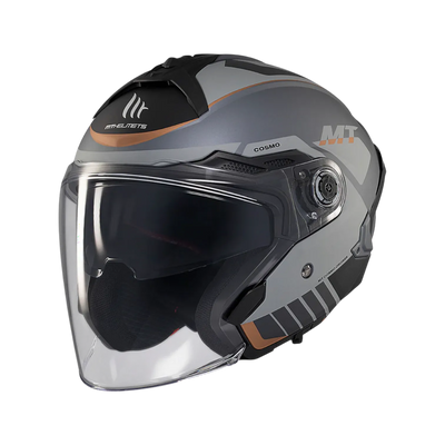 Casco de moto jet MT Helmets Cosmo SV Cruiser C2 acabado mate