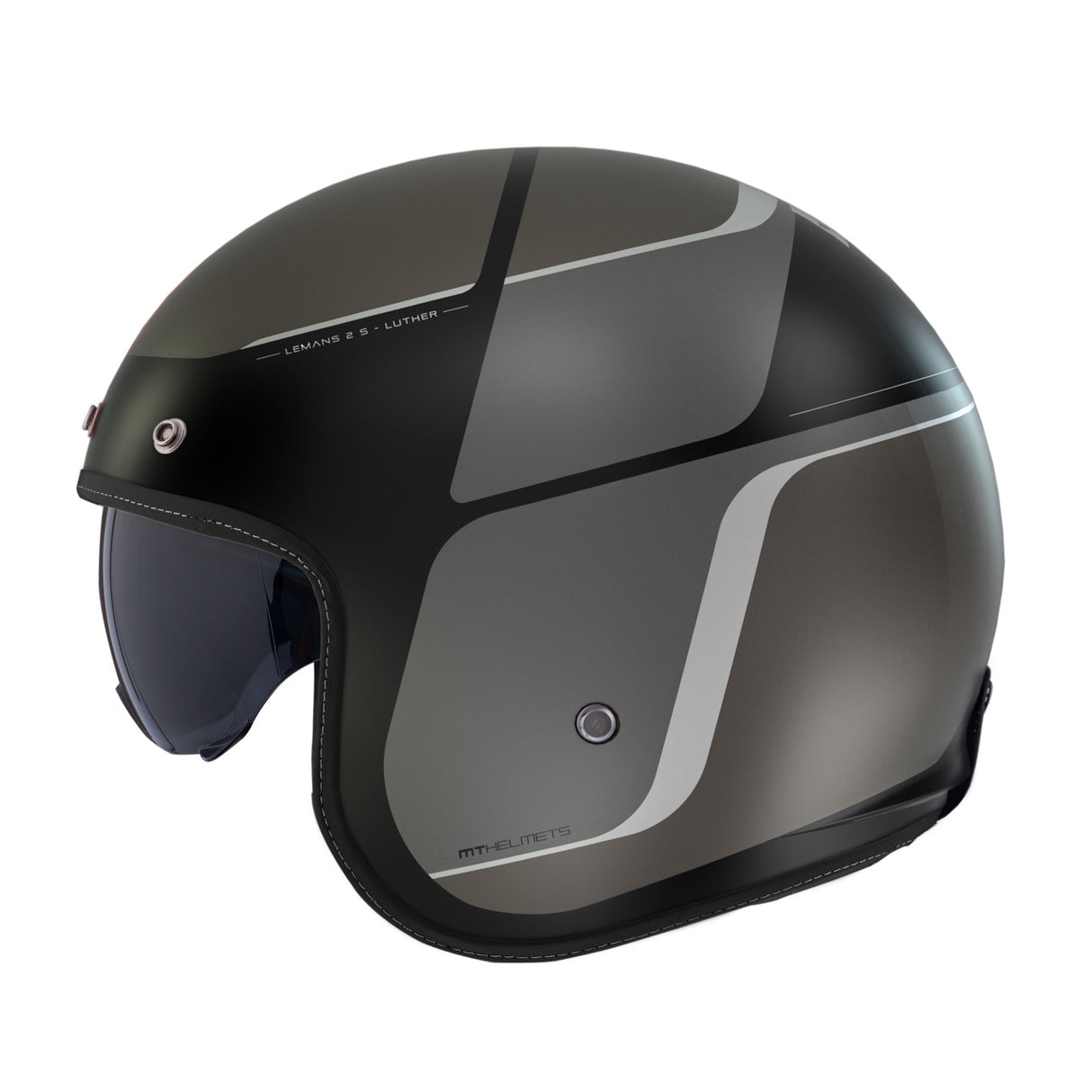 Casco de moto jet MT Helmets Lemans 2 SV S Luther B12 acabado mate - vista 2
