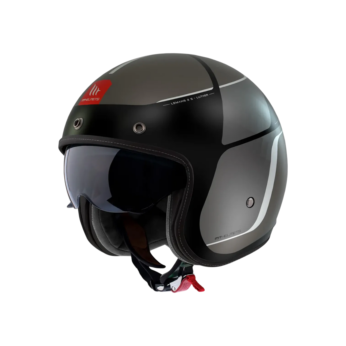 Casco de moto jet MT Helmets Lemans 2 SV S Luther B12 acabado mate