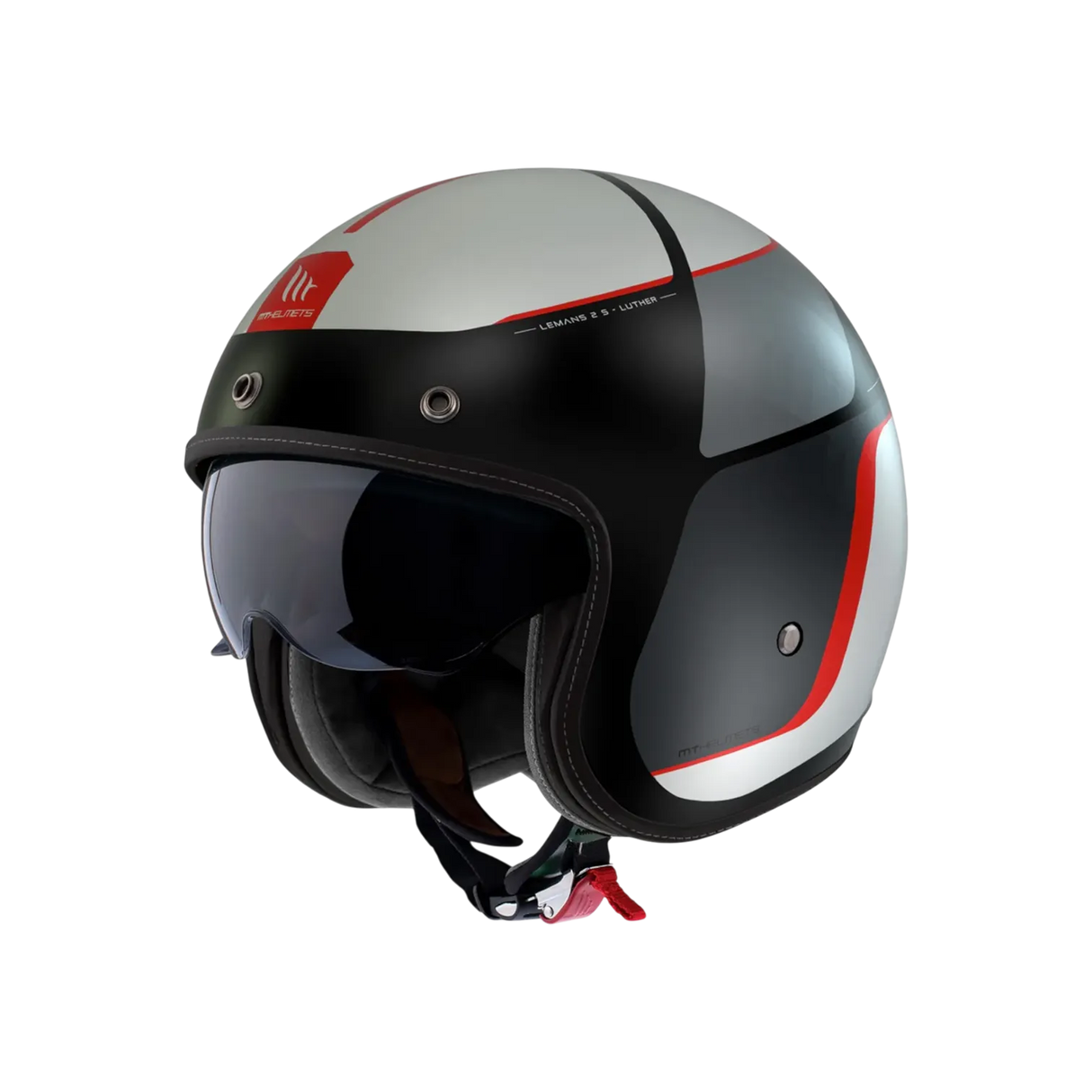 Casco de moto jet MT Helmets Lemans 2 SV S Luther B15 acabado mate