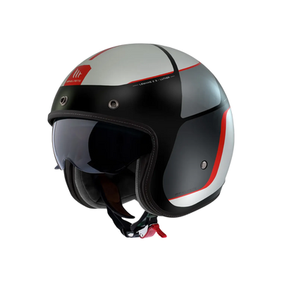 Casco de moto jet MT Helmets Lemans 2 SV S Luther B15 acabado mate